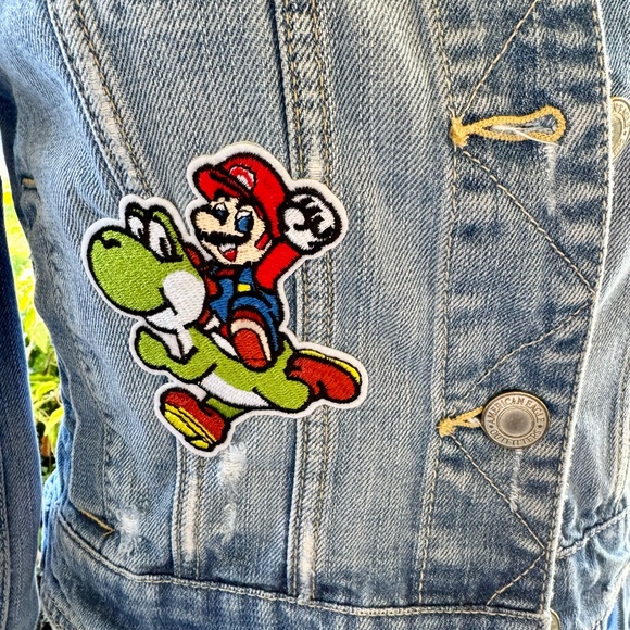 Mario/Nintendo Denim jacket with interchangeable sequins - Picture 5 of 7